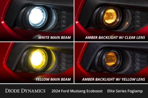 Ford Mustang Fog Light Kit - Front - Diode Dynamics - Elite Series Add-On - White - 2024+